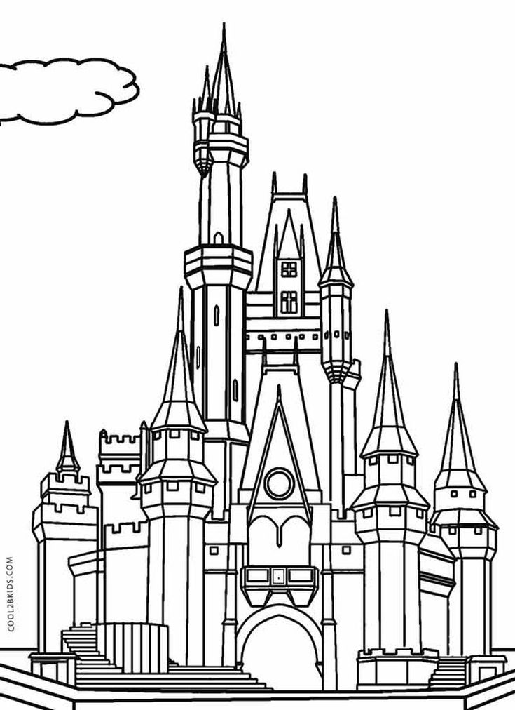 Castle coloring pages free castle coloring page disney coloring pages disney world castle