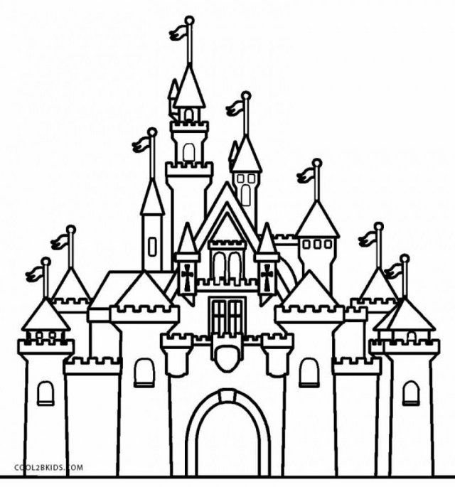 Awesome picture of castle coloring pages