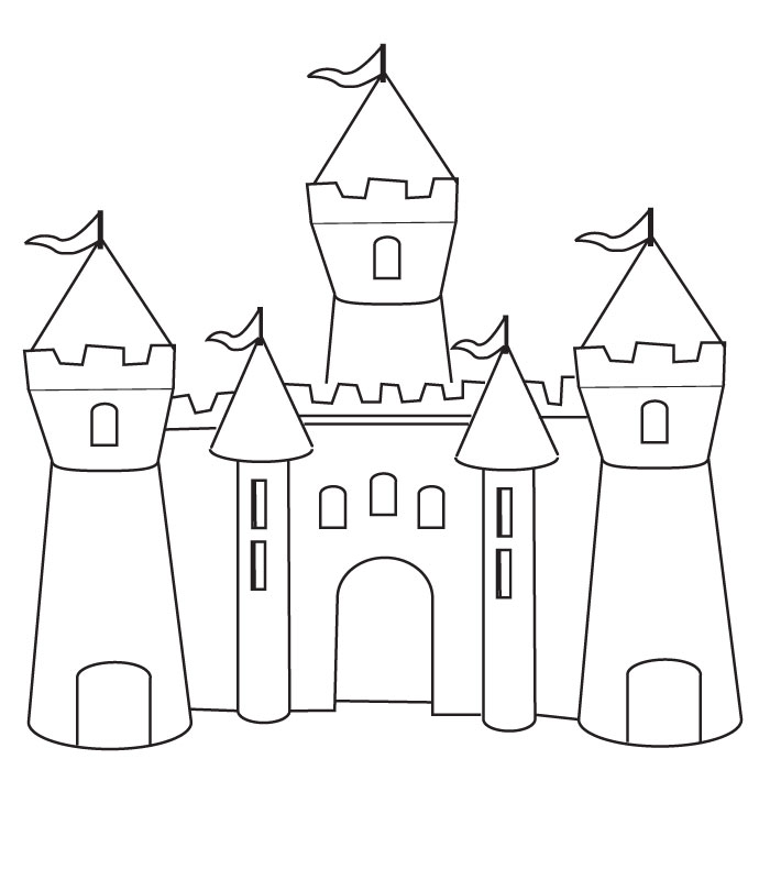 Free printable castle coloring pages for kids