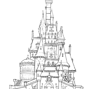 Disney castle coloring pages printable for free download