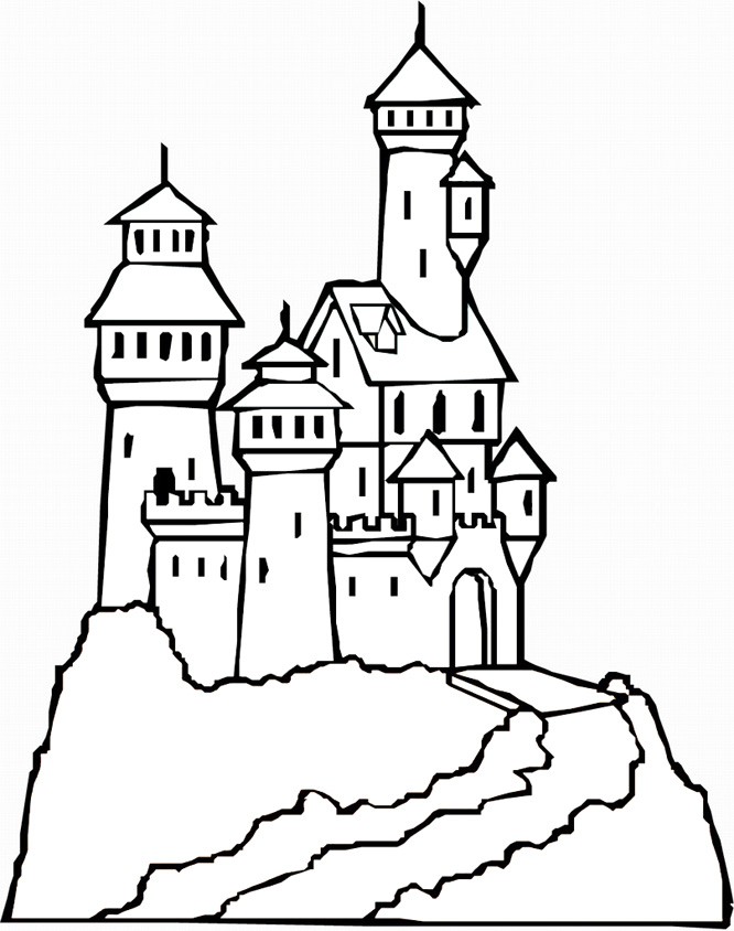 Free printable castle coloring pages for kids