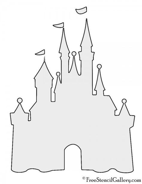 Disney castle stencil disney diy arte disney silueta del castillo de disney