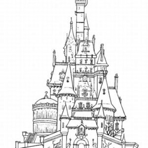 Disney castle coloring pages printable for free download