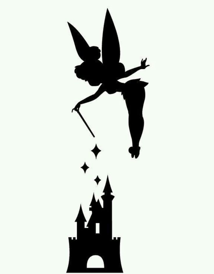 Tinker bell and disneys castle pumpkin stencil disney silhouettes disney pumpkin disney pumpkin stencils