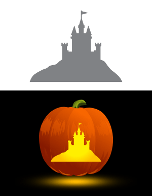 Free printable fantasy and science fiction pumpkin stencils page