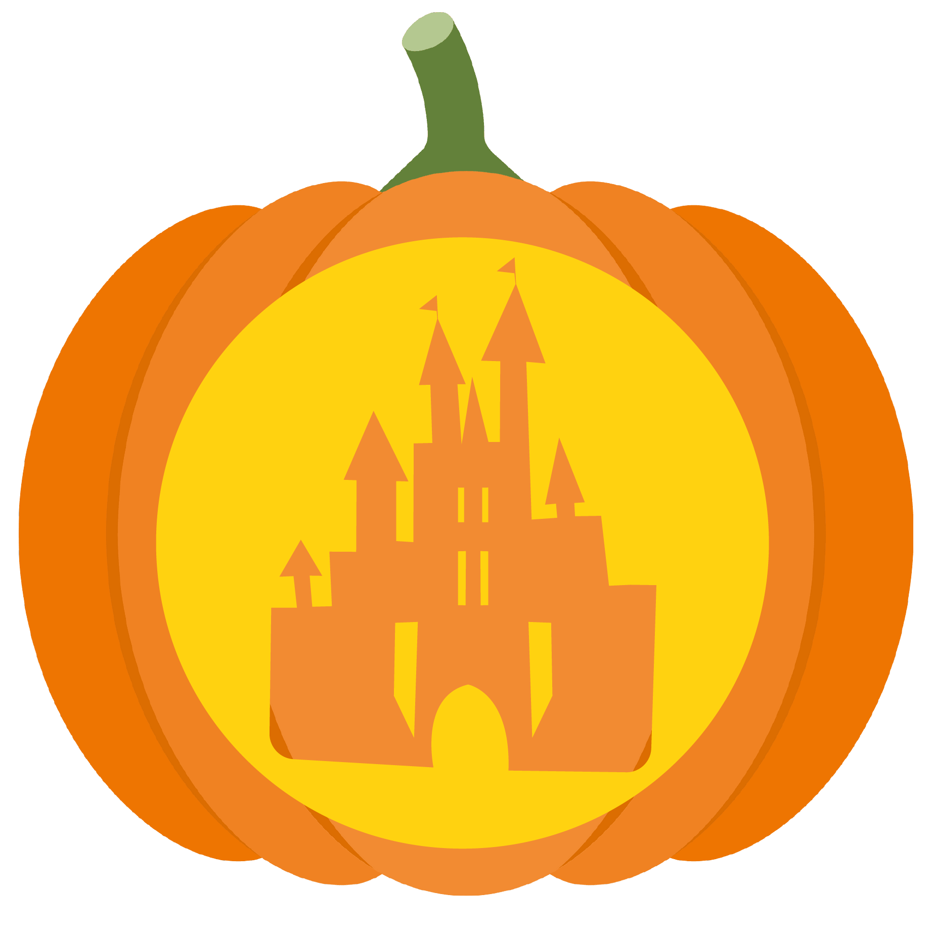 Disney castle pumpkin stencil free printable papercraft templates