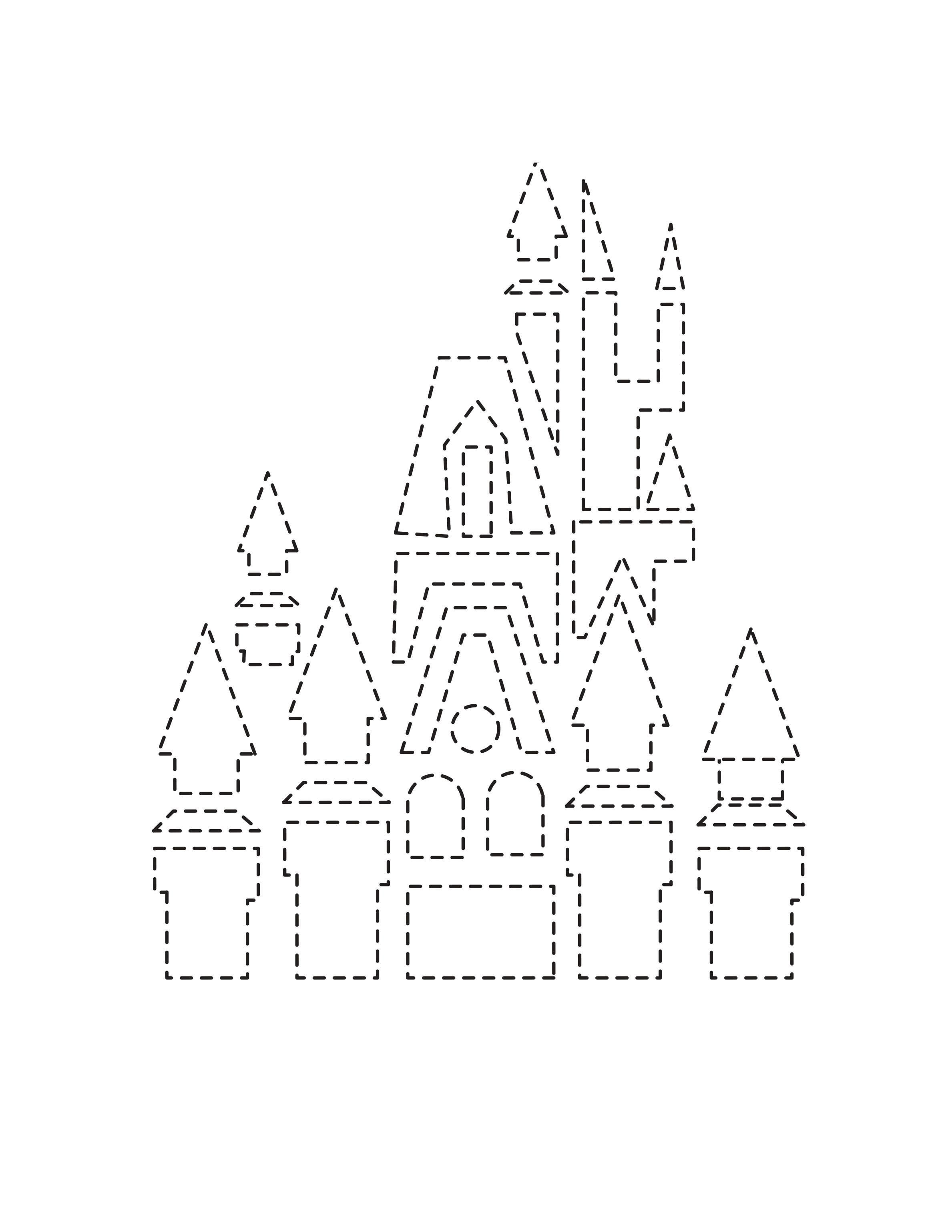 Disney castle free pumpkin stencil