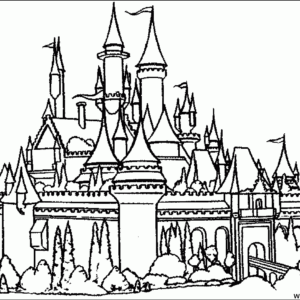 Disney castle coloring pages printable for free download