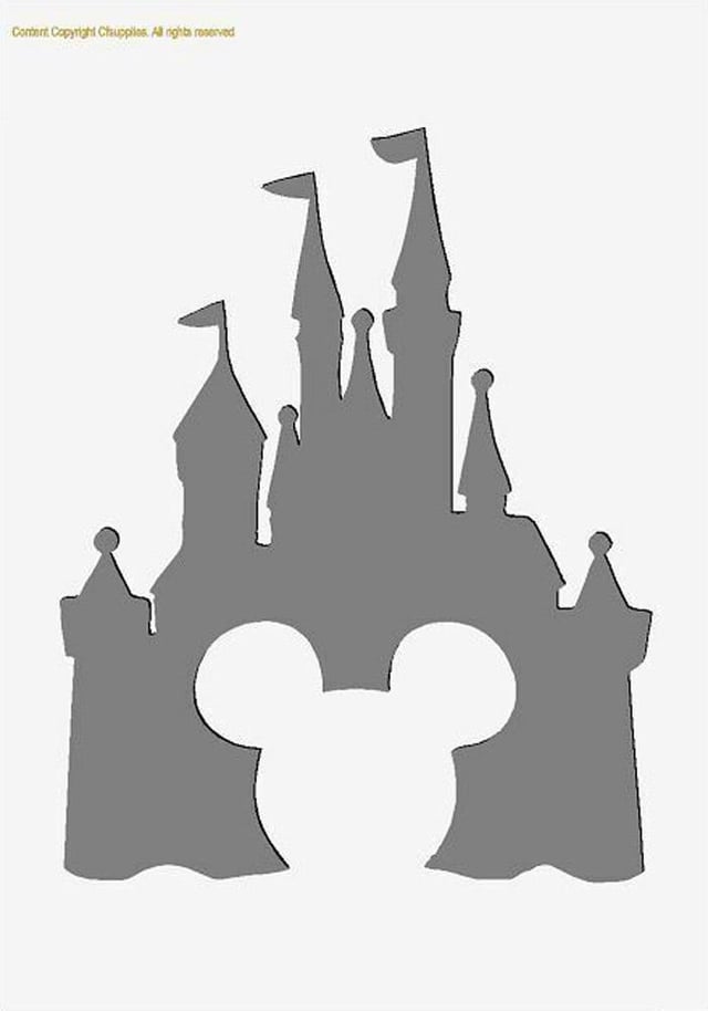 Disney castle free pumpkin stencil