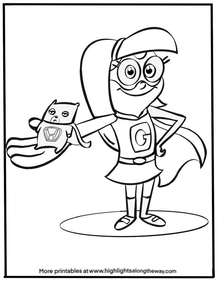 Hamster and gretel coloring page