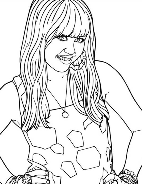 Disney channel hannah montana movie coloring page