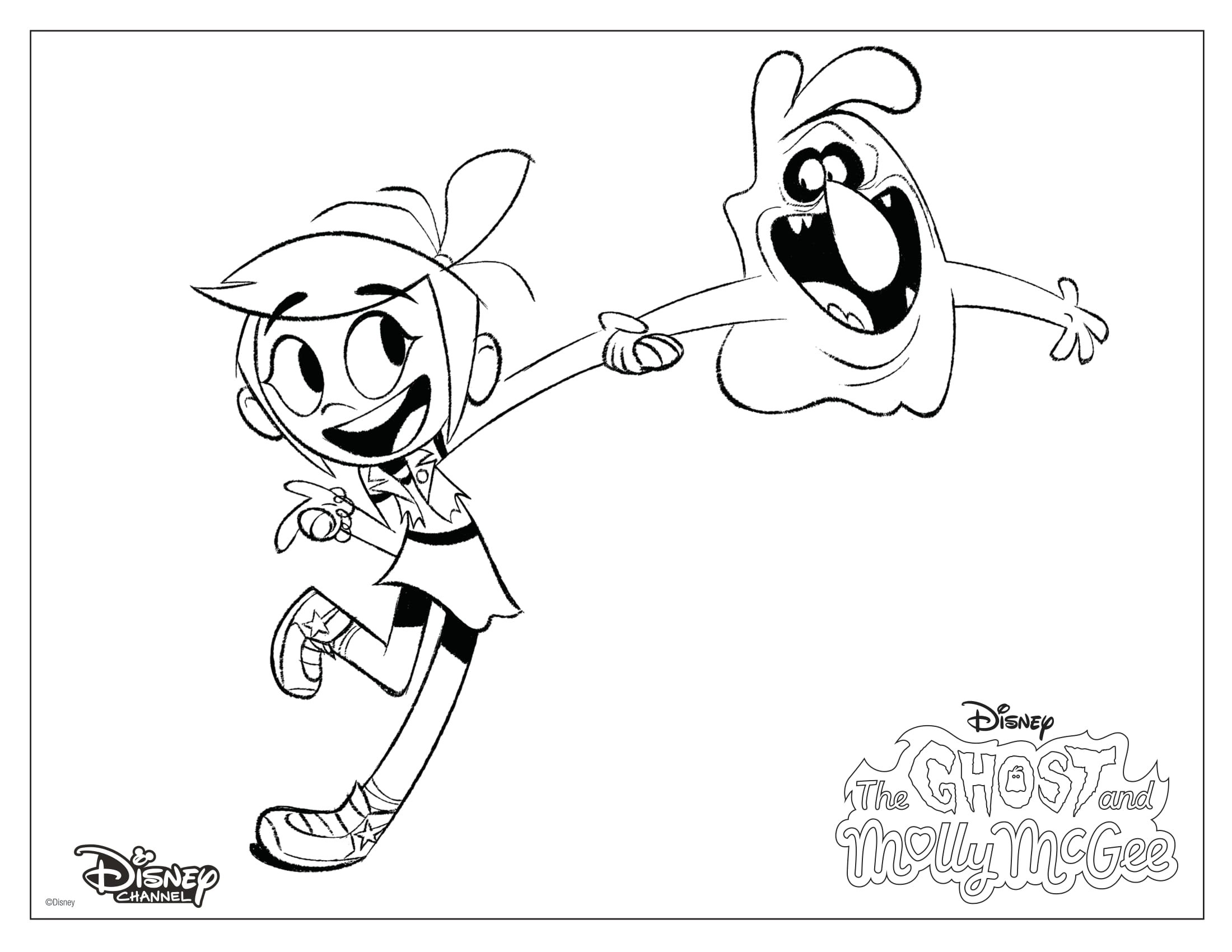 Fun printable coloring pages from the ghost and molly mcgee â