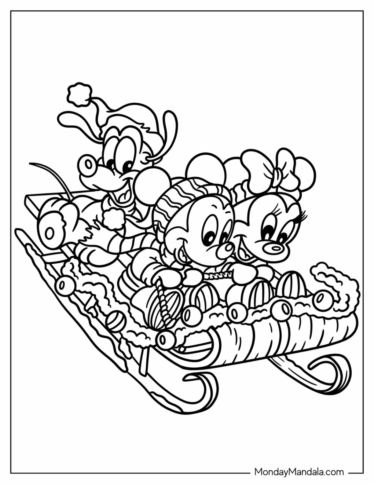 Disney christmas coloring pages free pdf printables