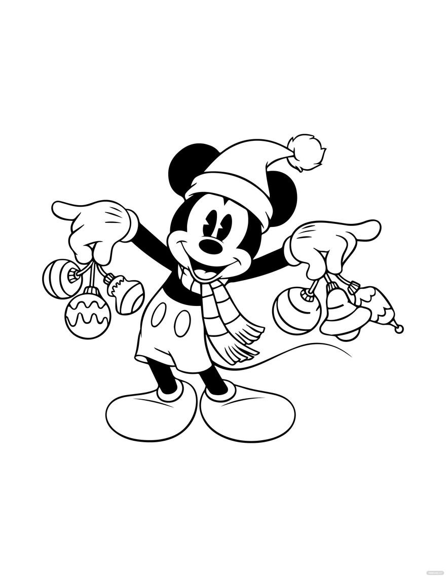 Free disney christmas coloring page