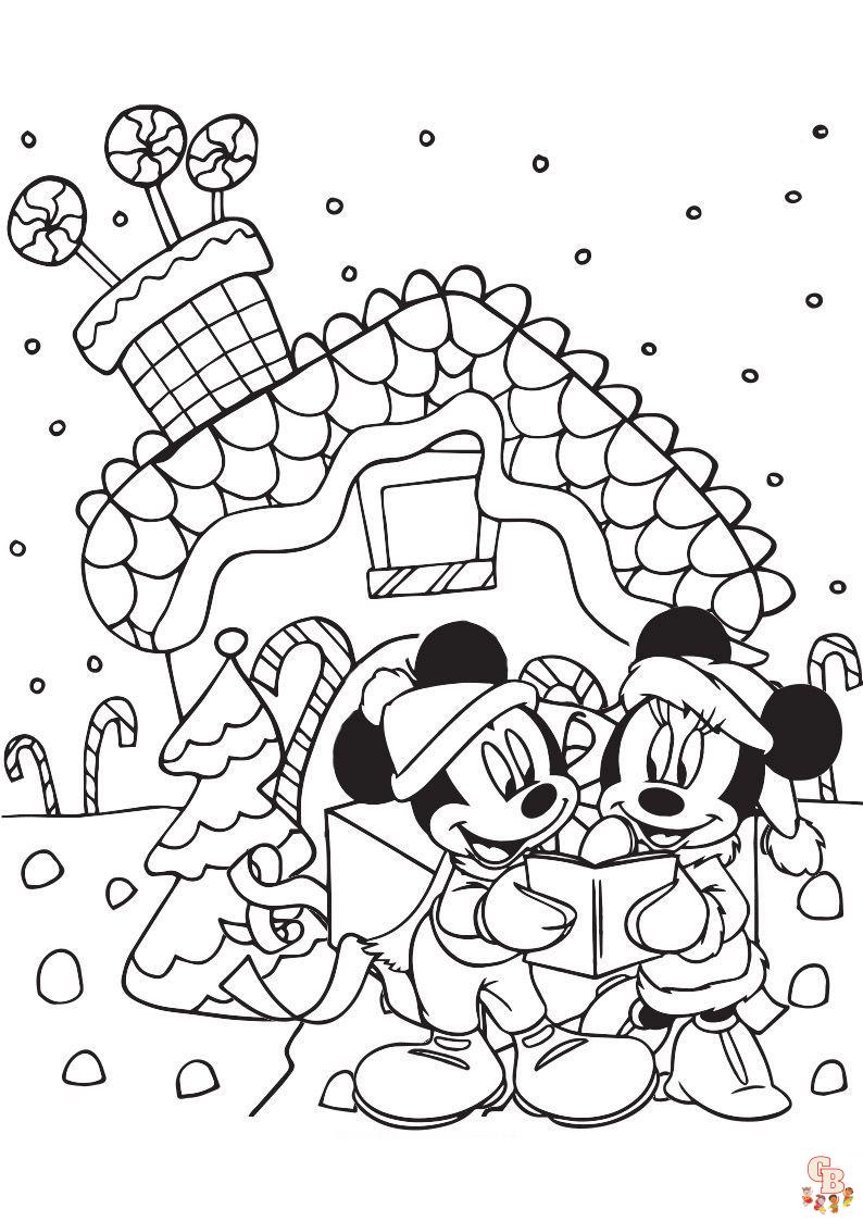 Disney christmas coloring pages free printable for kids