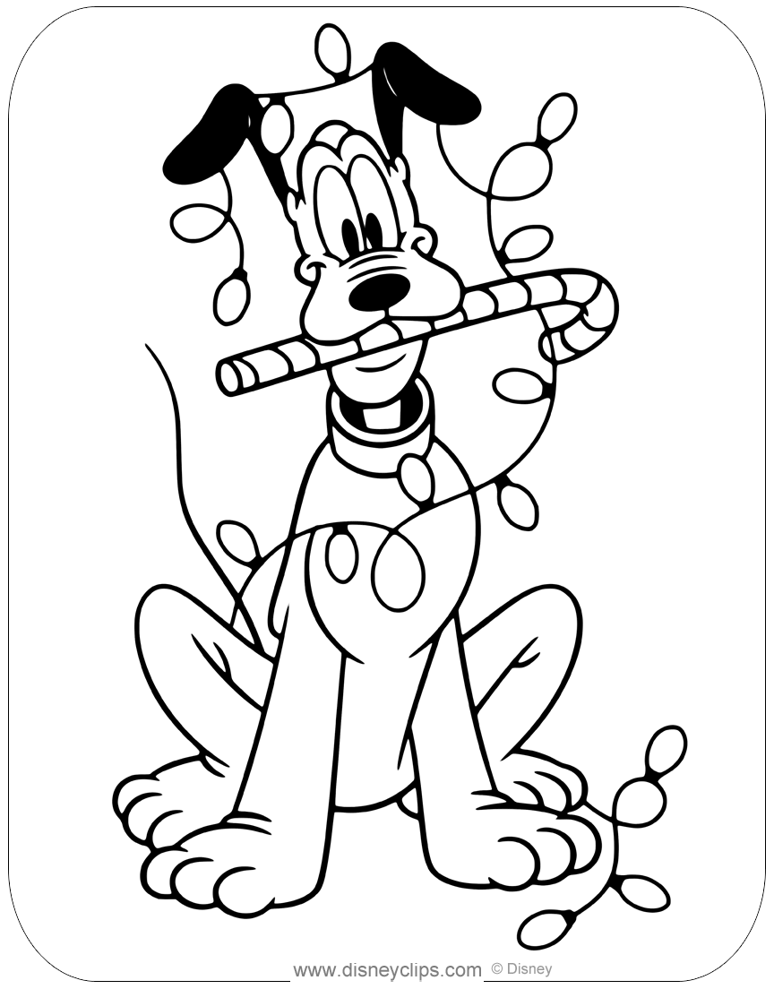 Mickey mouse friends christmas coloring pages