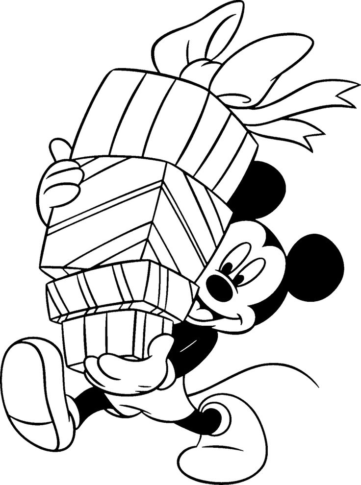 Magical disney christmas coloring pages