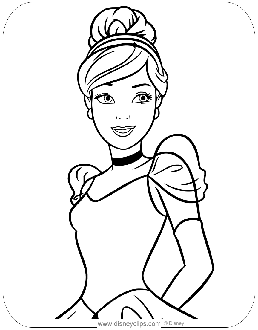 Disneys cinderella printable coloring pages pdf