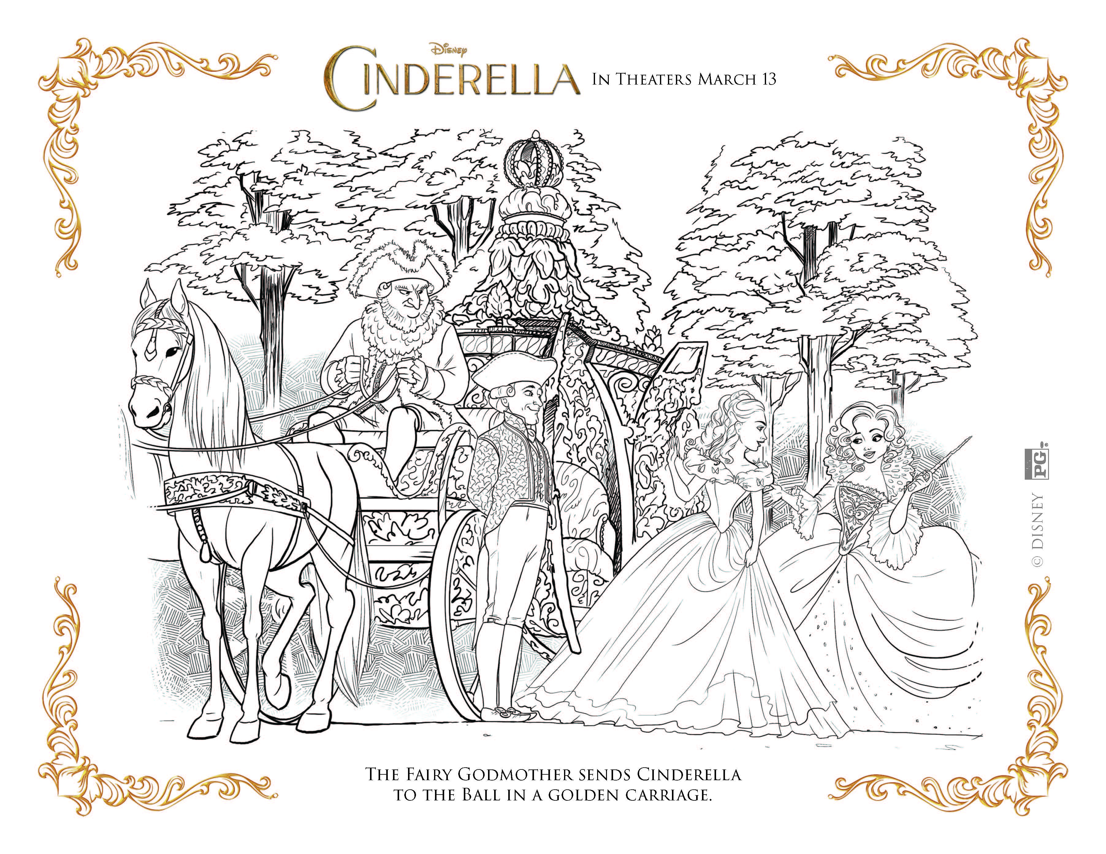 Cinderella coloring pages