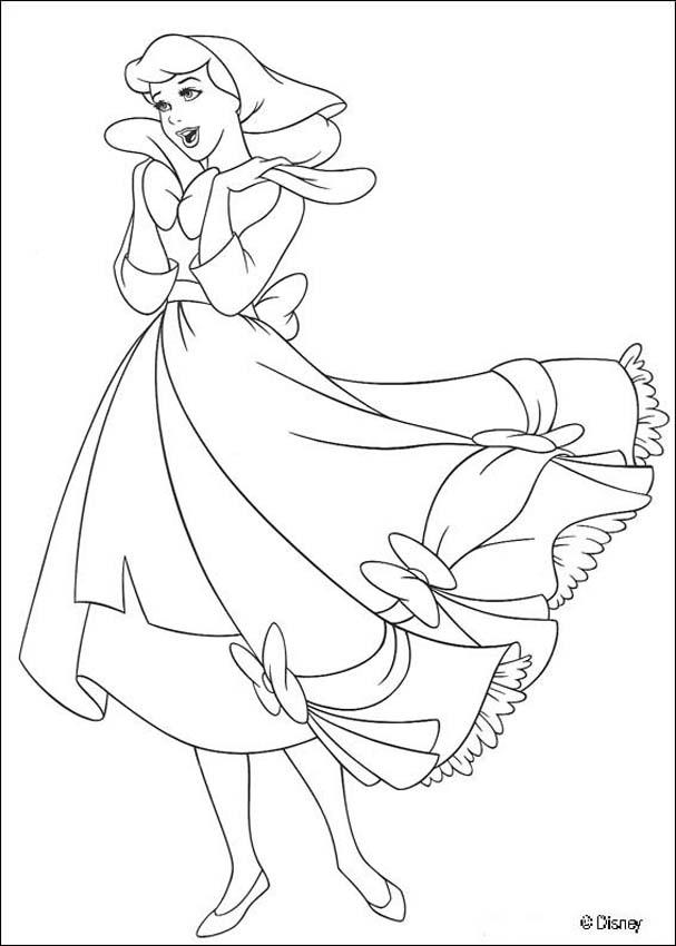 Cinderella singing coloring pages