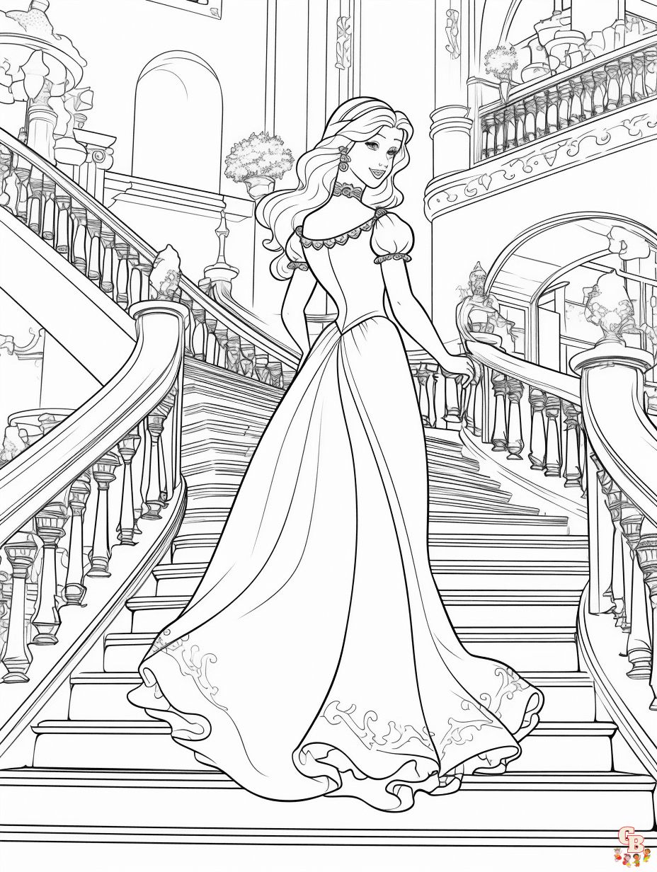 Free printable cinderella coloring pages