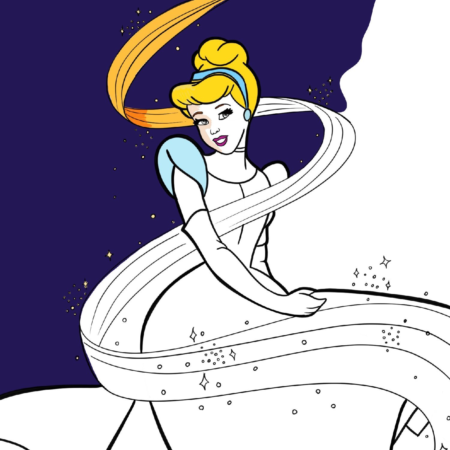 Cinderella coloring page