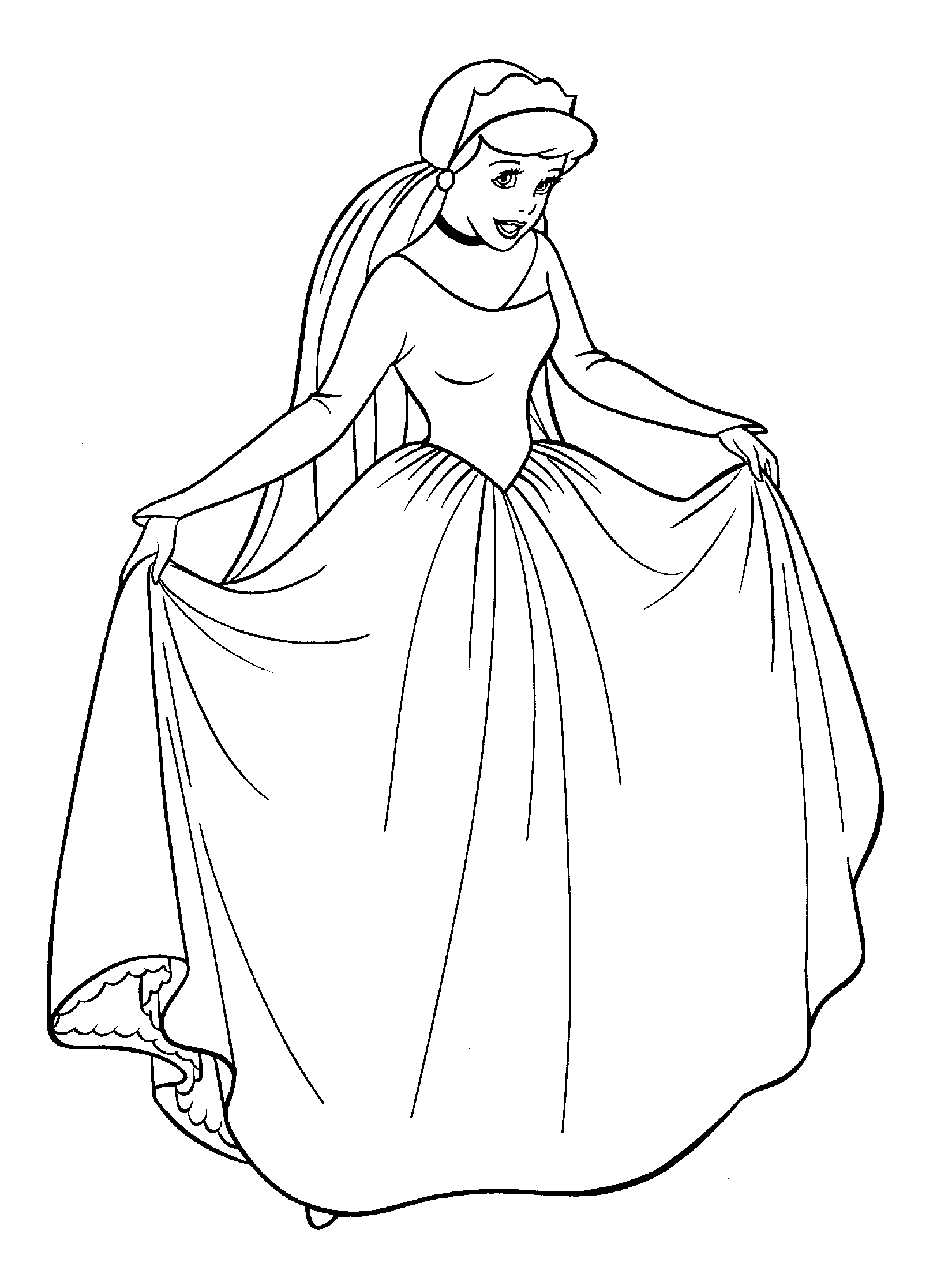 Free printable cinderella coloring pages for kids