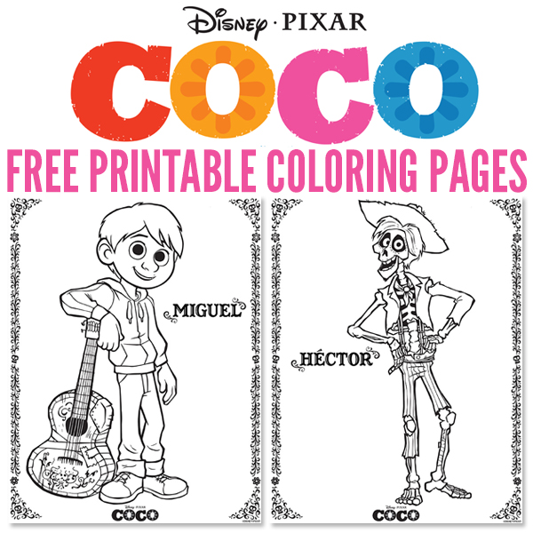 Free printables disneypixar coco coloring pages â magic filled memories