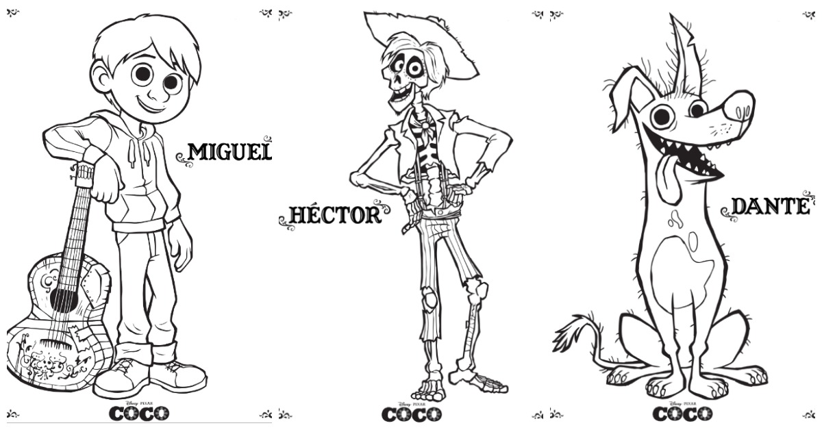 Free printable coco coloring pages