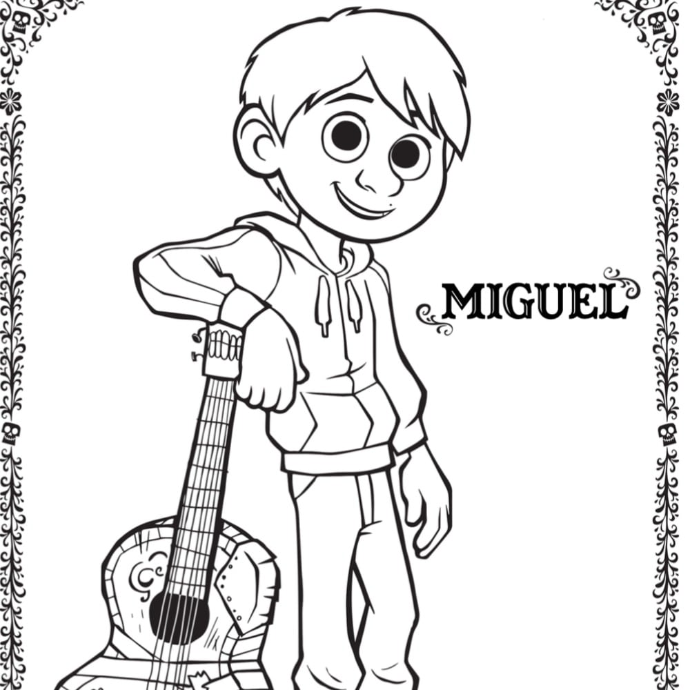 Free coco coloring pages and activity sheets