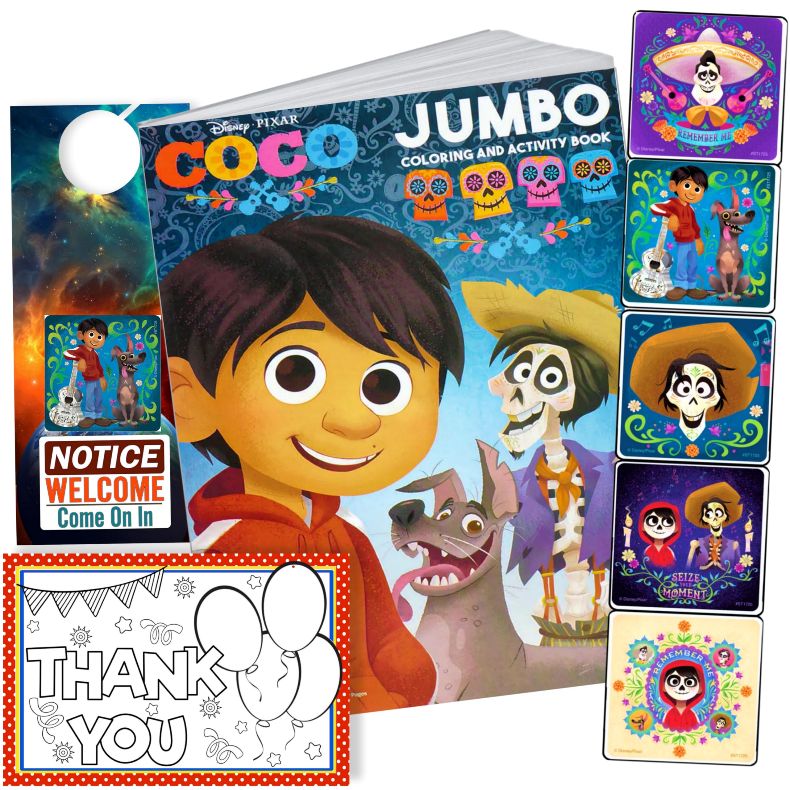 Disney coco coloring book with stickers bundle disney coco movie toys games