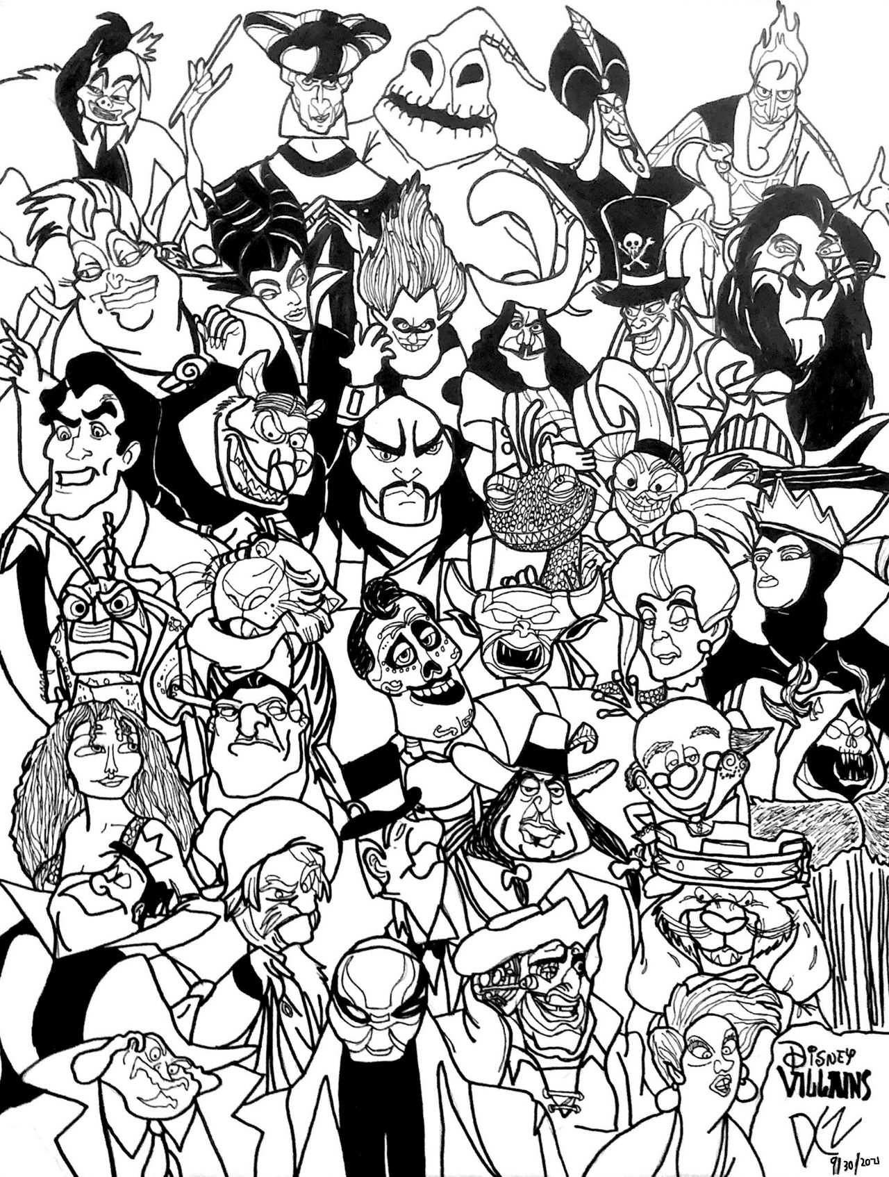 Disney villians character collage by dcz