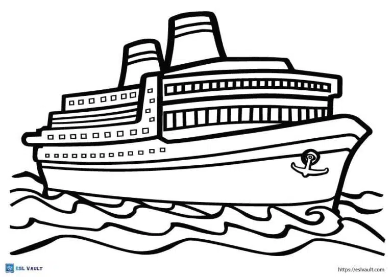 Free ship coloring pages