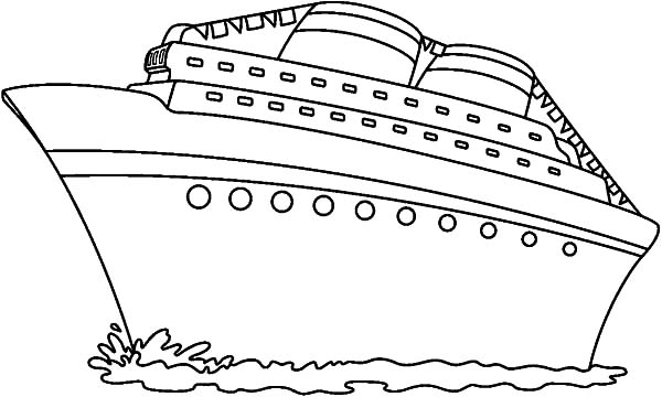 Gigantic cruise ship coloring pages