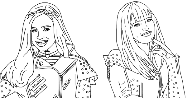 Disneys descendants printable coloring pages