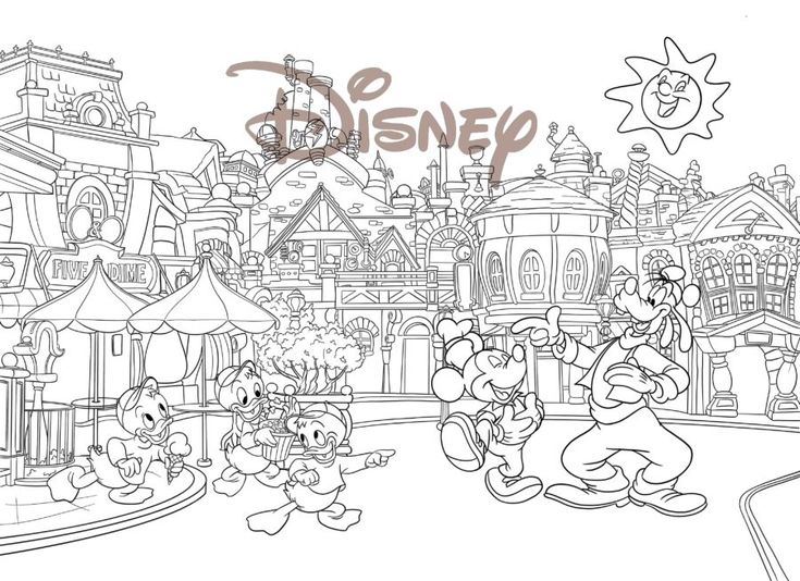 Disneyland coloring pages coloring pages disney coloring sheets detailed coloring pages