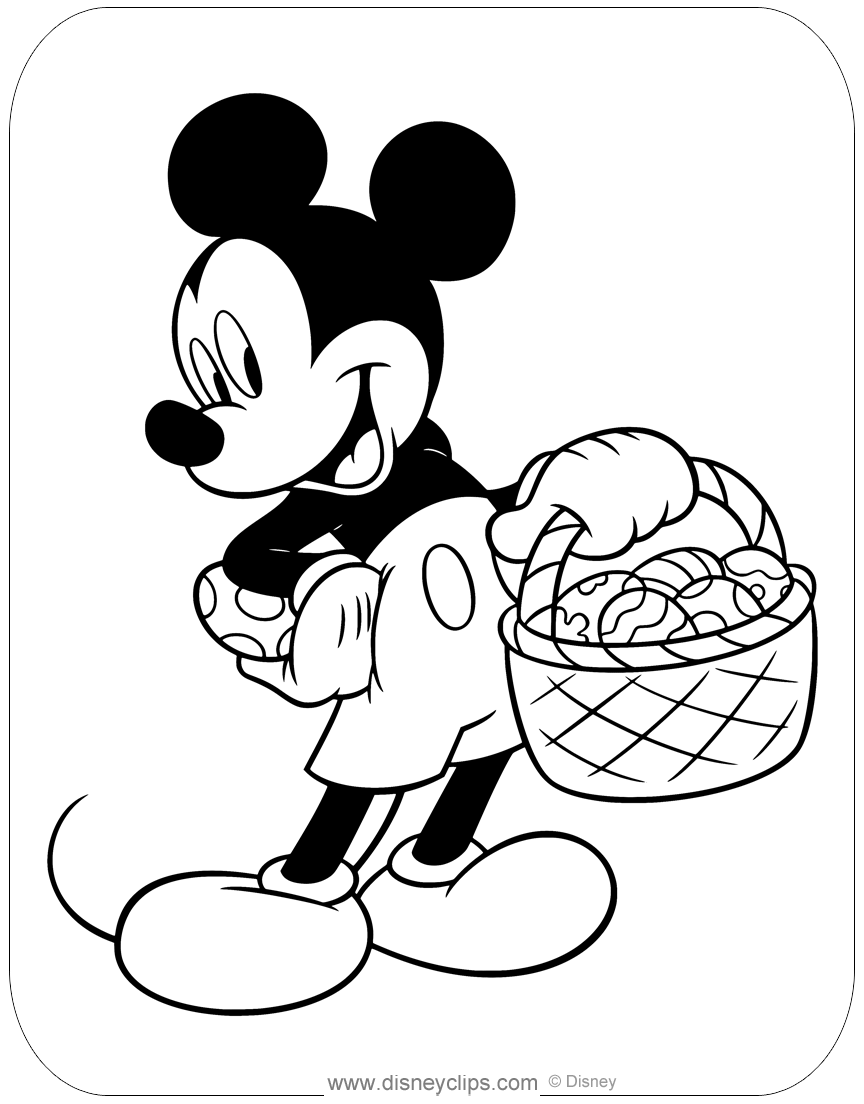 Printable disney easter coloring pages