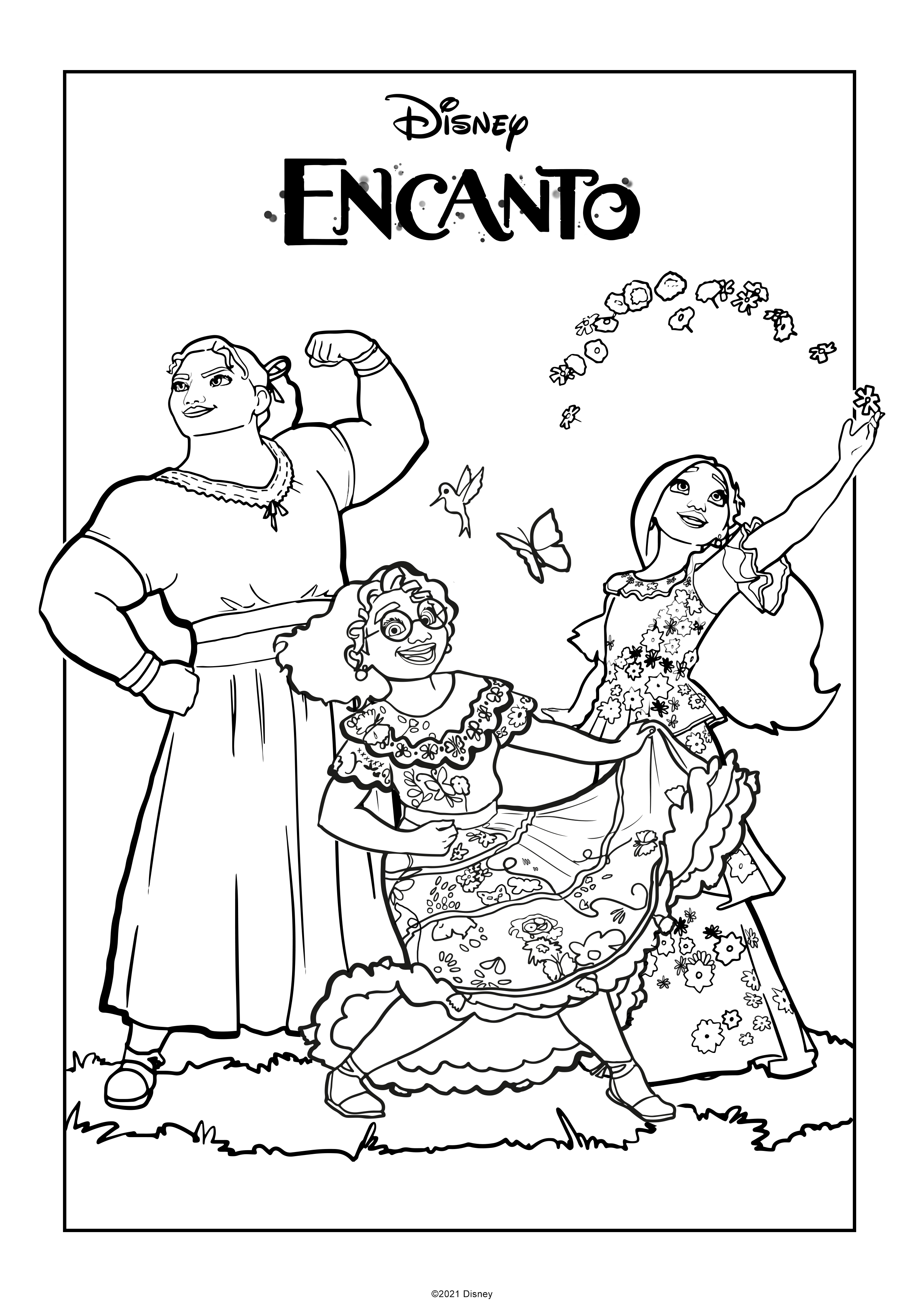 Free printable disney encanto coloring pages disney coloring pages family coloring pages free printable coloring pages