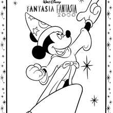 Fantasia mickey magic world coloring pages