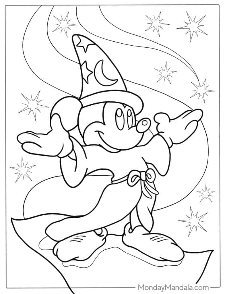 Mickey mouse coloring pages free pdf printables