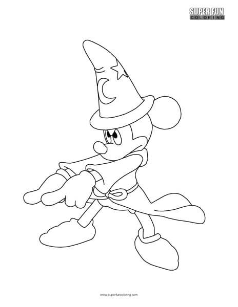 Fantasia mickey mouse coloring page