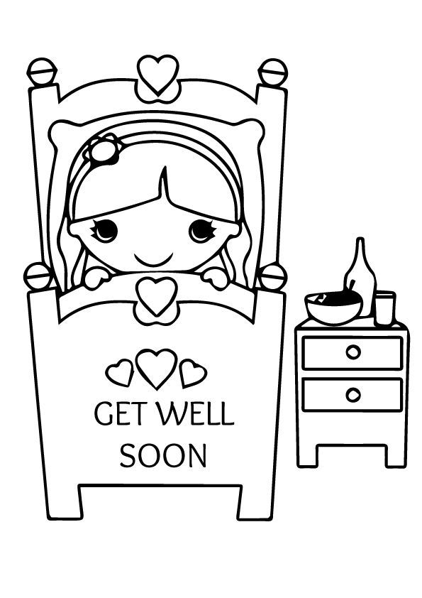 Coloring pages get well soon coloring pages