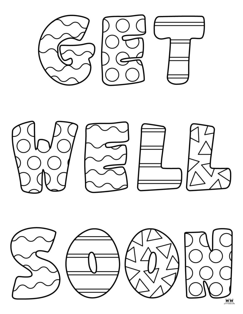 Get well soon coloring pages