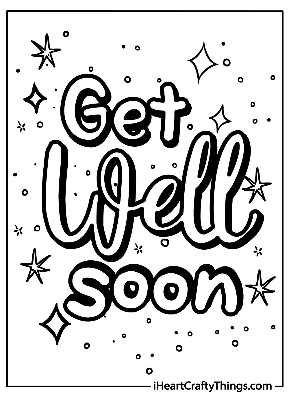 Get well soon coloring pages free printables