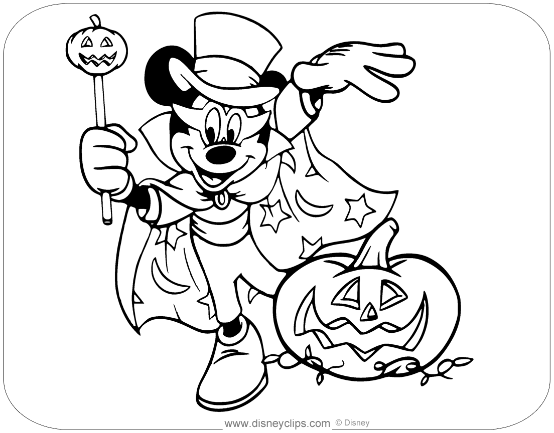 Disney halloween coloring pages