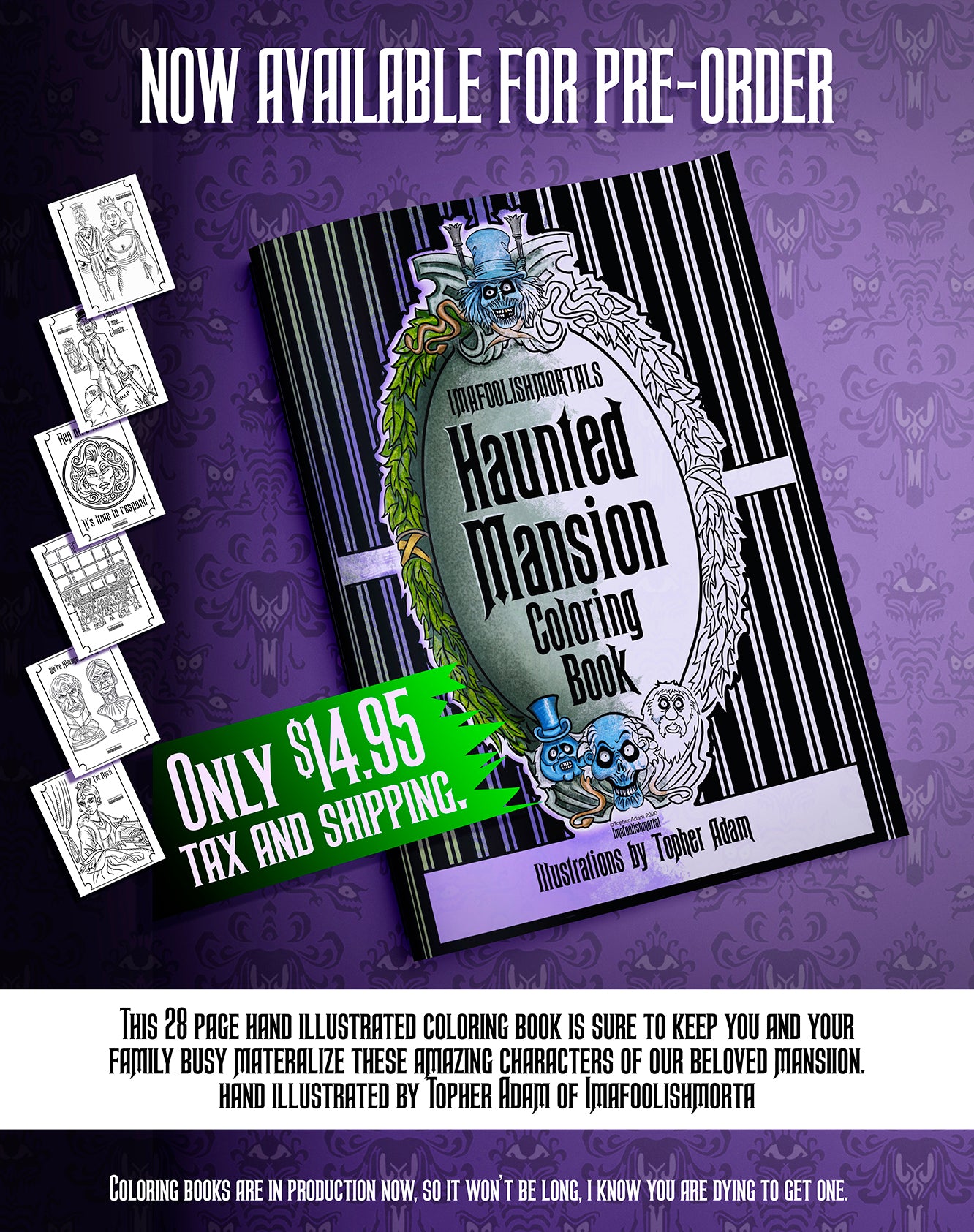 S haunted mansion coloring book â