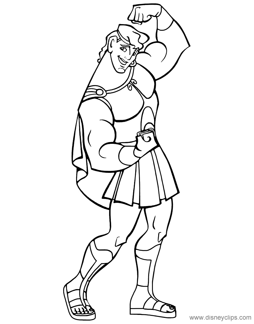 Disneys hercules coloring pages