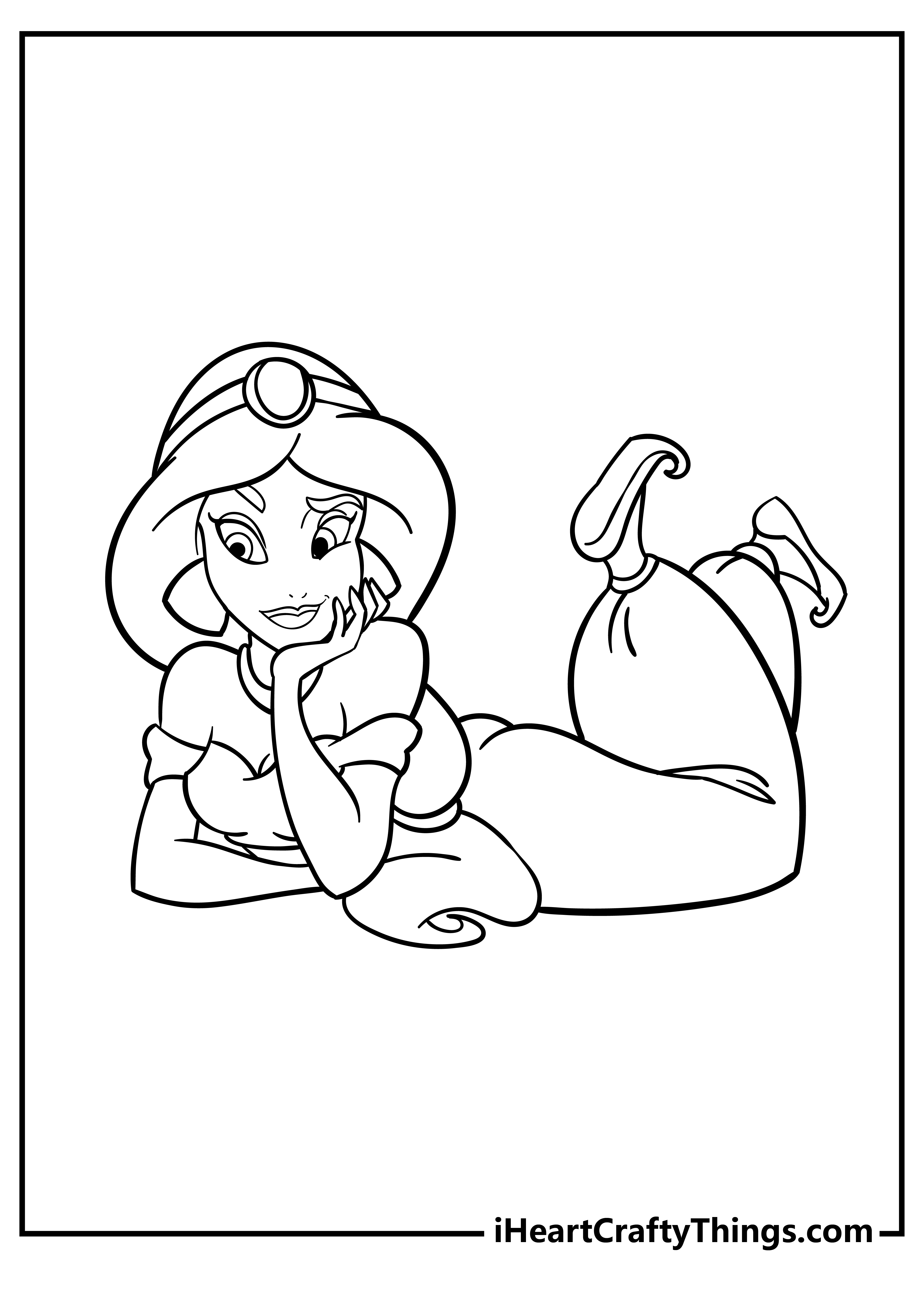 Jasmine coloring pages free printables