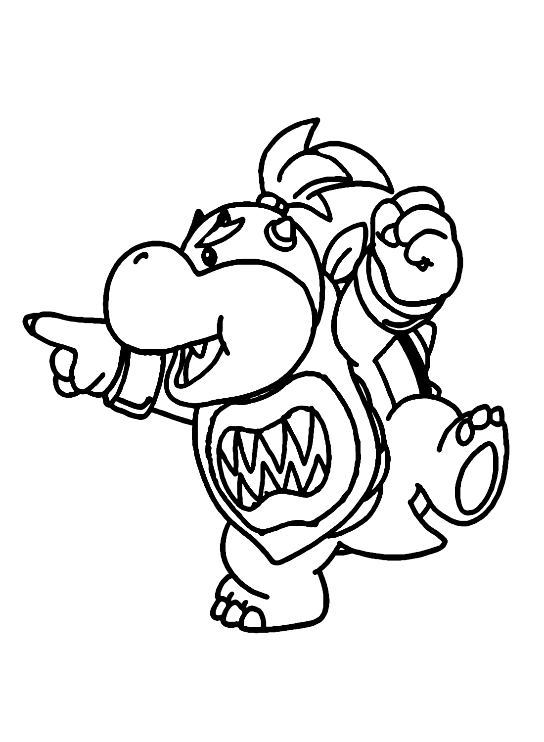 Bowser jr coloring pages printable for free download