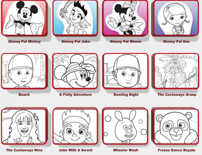 Free disney junior coloring pages